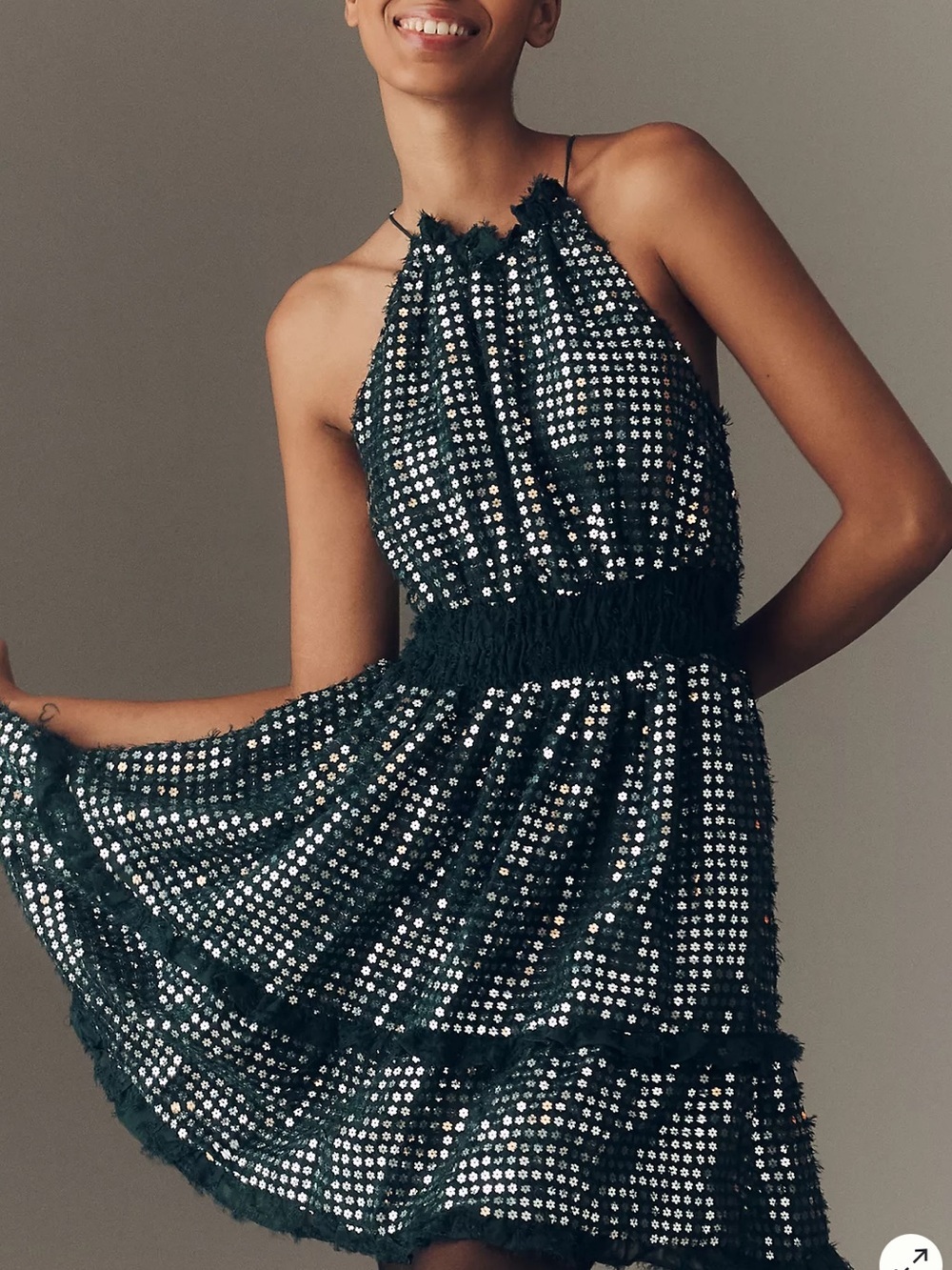 Anthropologie Somerset Shine Mini Halter Dress